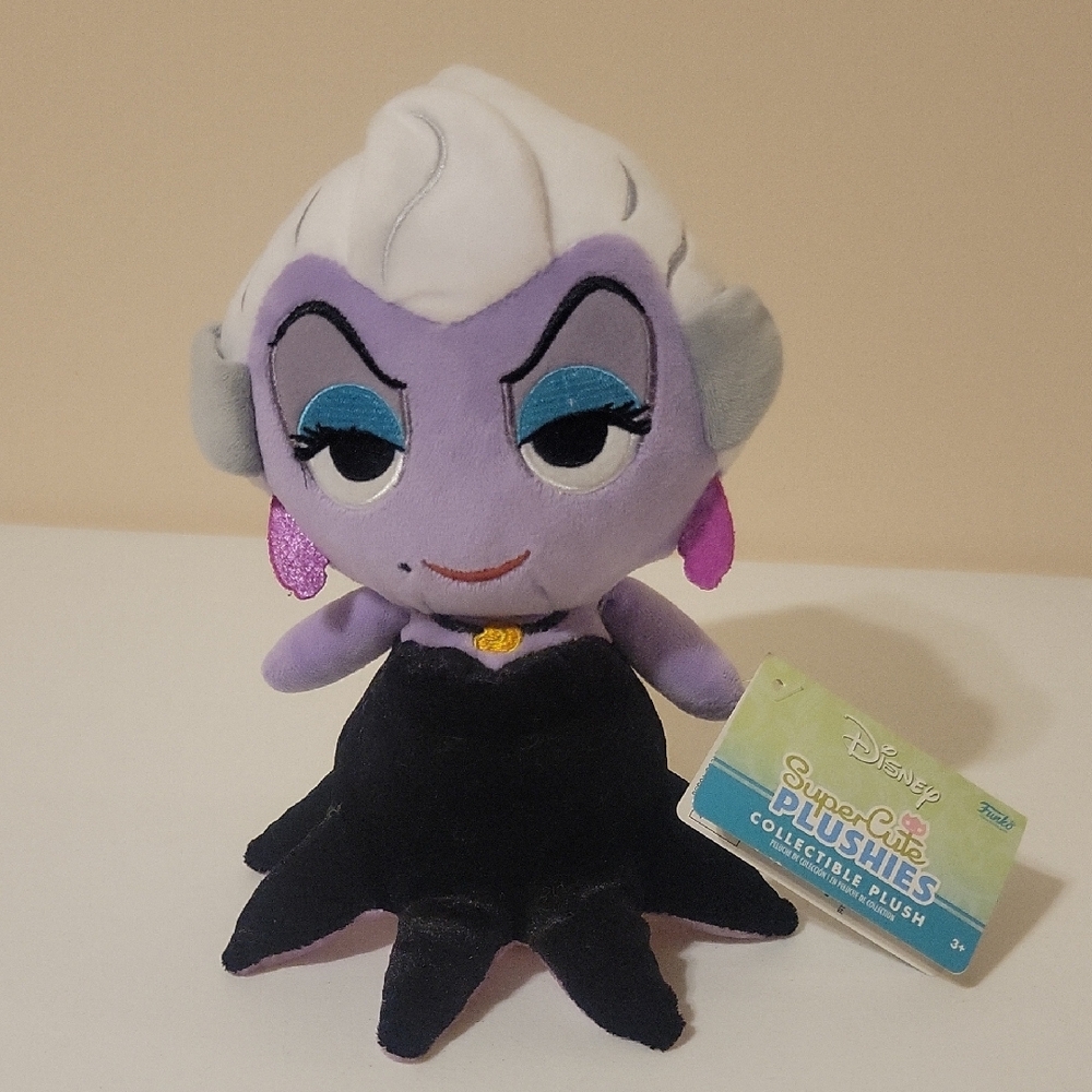 Disney Ursula "Super Cute Plushies" Plush Doll - Purple, Black & White BNWT